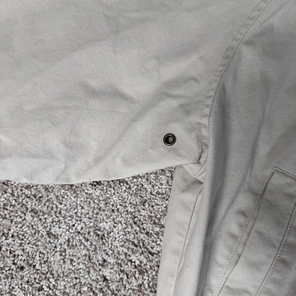 Vintage Eddie Bauer Mens Harrington Jacket Sz S Bomber Khaki Canvas 90s Baggy - Picture 9 of 12
